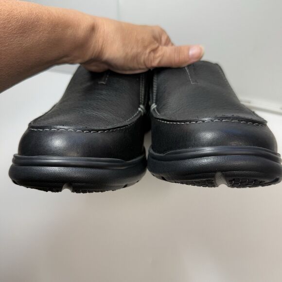 Clark’s Men’s Cordell Free Leather Slip-On Shoes In Black New Sz 10 1/2 W main image 5